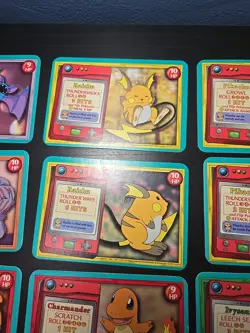 Pokemon JR Adventure Game Cards Eevee Pikachu Raichu Squirtle Bulbasaur Vintage - Image 3