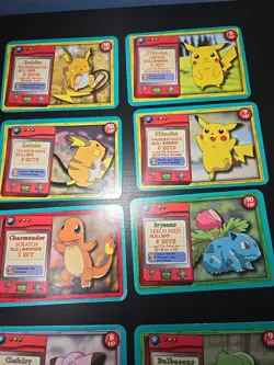 Pokemon JR Adventure Game Cards Eevee Pikachu Raichu Squirtle Bulbasaur Vintage - Image 4