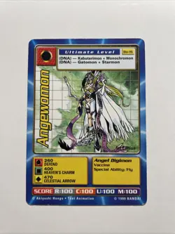 Digimon Digi-Battle Card Game Angewomon Bo-16 1st Edition 1999 Bandai Non-holo - Image 1