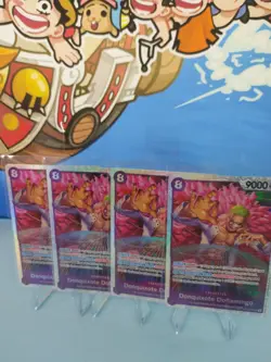 PLAYSET (4)Donquixote Doflamingo OP10-071 ENG SR Royal Blood One Piece Card Game - Image 3