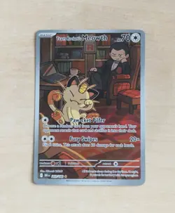 Team Rocket's Meowth 203/182 Pokemon Card - Image 1