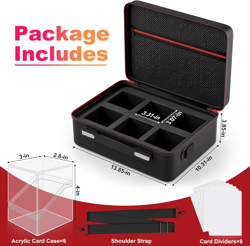 Card Deck Box with Portable Case, 6 Pack Clear Commander Deck Box with 6 Divider - Image 3