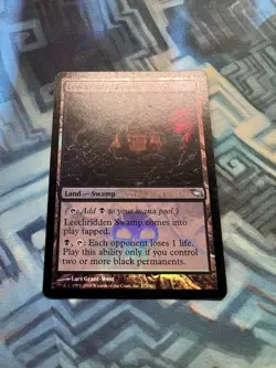MTG Foil Leechridden Swamp EX/LP Shadowmoor - Image 2