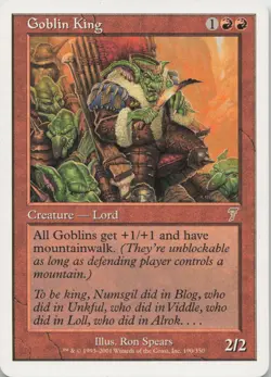 Goblin King R 7th Edition 190 - LP MTG - Image 1