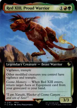 MTG Red XIII, Proud Warrior (Extended Art) Foil NM Commander: FIN Magic - Image 1
