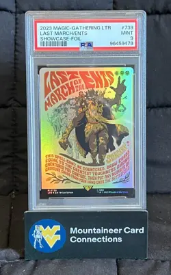 2023 MTG TALES OF MIDDLE-EARTH SHOWCASE-FOIL #739 LAST MARCH OF THE ENTS PSA 9 - Image 1