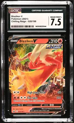 Pokemon 2021 Chilling Reign Blaziken V #020/198 CGC 7.5 - Image 1