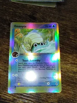 Pokemon Omanyte 70/100 EX Sandstorm Reverse Holo Rare PACK FRESH MINT - Image 3