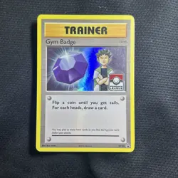 Pokemon TCG 2016 XY Promo Gym Badge Brock - XY203 Stamped Pokemon League - Image 1