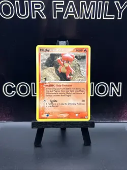 Magby 58/92 2006 EX Legend Maker Pokemon Card TCG Yuka Morii Art Common - NM - Image 1