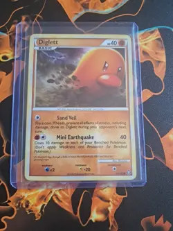 Diglett 61/102 HGSS Triumphant Pokemon Card LP - Image 1