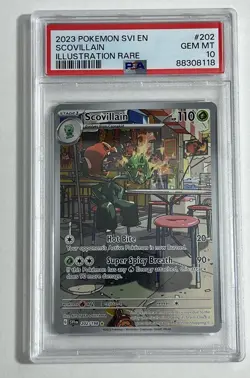Pokemon Scovillain 202/198 Illustration Rare PSA 10 Scarlet & Violet Base Card - Image 1
