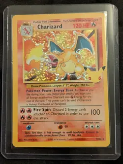 Pokemon TCG Charizard Holo Card 4/102 Celebrations 25th Anniversary NM Condition - Image 1