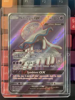 Nihilego GX (Full Art) 103/111 SM-Crimson Invasion Holo Pokemon TCG 2017 NM Card - Image 1