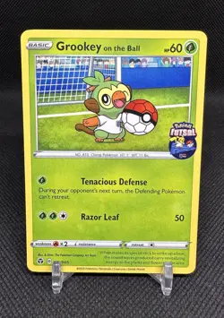 Pokemon Futsal 2020 Promo Trading Card | Grookey on the Ball - Image 1