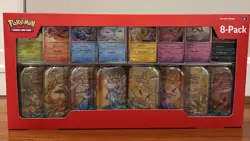 Pokemon Cards Prismatic Evolutions 8 Mini Tins Display Costco Exclusive IN HAND - Image 1