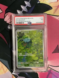 POKEMON 151 PSA 7 MINT BULBASAUR ILLUSTRATION RARE 166/165 - Image 1