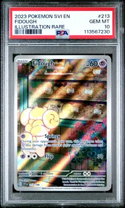 2023 POKEMON SVI EN-SCARLET & VIOLET ILLUSTRATION RARE #213 FIDOUGH PSA 10 - Image 1