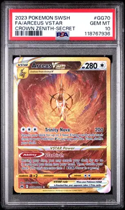 2023 POKEMON SWORD & SHIELD CROWN ZENITH SECRET FULL ART/ARCEUS VSTAR PSA 10 - Image 1