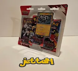 Pokemon Destined Rivals 3-Pack Blister (Zebstrika) - SV10 - BRAND NEW/SEALED! - Image 1