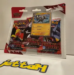 Pokemon Destined Rivals 3-Pack Blister (Zebstrika) - SV10 - BRAND NEW/SEALED! - Image 3