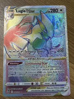2022 Pokemon SWSH Silver Tempest Lugia VSTAR Secret Rainbow 202/195 NM - Image 1