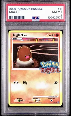 PSA 8 - Diglett 11/16 2009 Pokemon RUMBLE - Pokemon - Image 1