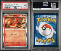 2023 Pokemon Obf En-Obsidian Flames Charmander #026 ex Premium Collection PSA 9 - Image 3