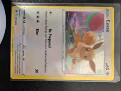 Pokemon Card Eevee SWSH212 Black Star Promo Holo Rare Near Mint - Image 1