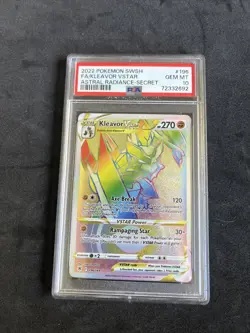 Pokemon TCG Kleavor VSTAR Rainbow Secret Rare Card Astral Radiance 196 PSA 10 - Image 1