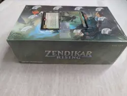 Magic Zendikar Rising DRAFT Booster Box Factory Sealed w/box topper card - Image 1