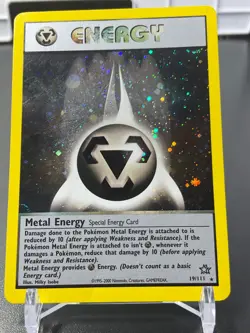 WOTC SWIRL - Metal Energy 19/111 - Neo Genesis Holo Rare Pokemon Card - Image 4