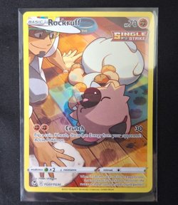 Pokemon Card TCG - Rockruff TG07 Ultra Rare Silver Tempest Trainer Gallery NM - Image 1