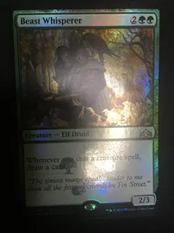 MTG Beast Whisperer {Guilds of Ravnica - Media Promos} - NM FOIL - Image 1