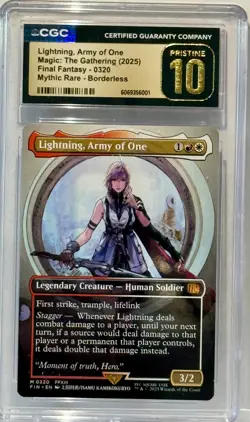 CGC PRISTINE 10 "LIGHTNING, Army of One" MTG~FF (0320) Mythic Rare~Borderless - Image 2
