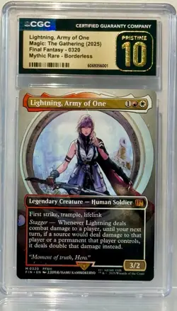 CGC PRISTINE 10 "LIGHTNING, Army of One" MTG~FF (0320) Mythic Rare~Borderless - Image 4