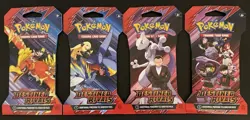Pokemon Destined Rivals Sleeved Packs Set of 4 Artwork Set Factory Sealed - Image 1