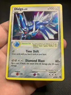 Dialga 4/100 Pokemon TCG Majestic Dawn Holo Rare LP Holo Bleed - Image 3