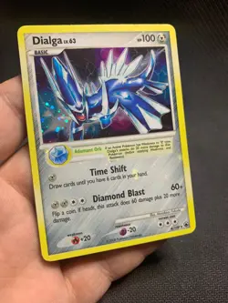 Dialga 4/100 Pokemon TCG Majestic Dawn Holo Rare LP Holo Bleed - Image 4