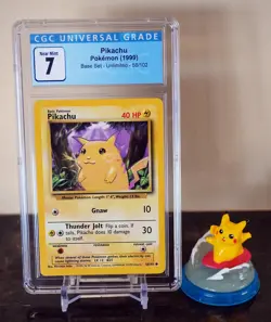 1999 Pokemon Base Set Pikachu CGC 7 Near Mint #58 - Yellow Cheeks WOTC PSA | BGS - Image 1