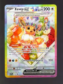 2025 POKEMON TCG PRISMATIC EVOLUTIONS EX 174 EEVEE PROMO HOLO - Image 1