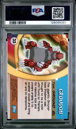 2004 TOPPS POKEMON ADVANCED CHALLENGE #33 GROUDON ADVANCED CHALLENGE PSA 10 GEM - Image 2