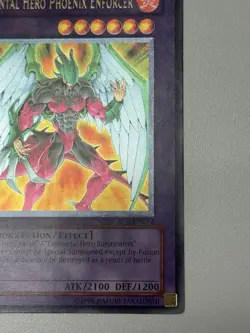 Elemental Hero Phoenix Enforcer (UTR) EOJ-EN032 Enemy of Justice 1st Edition #2 - Image 3