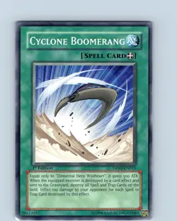 Yu-Gi-Oh TCG Cyclone Boomerang DP03-EN015 1st Edition Common Card Played LP - Image 1