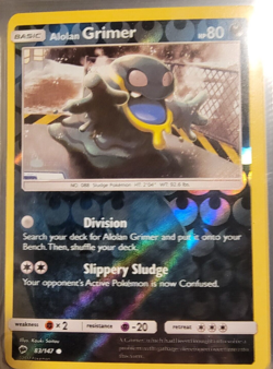 Reverse Holo Foil Alolan Grimer 83/147 Burning Shadows Set Pokemon Cards NM/MINT - Image 1