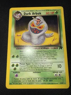 Pokemon Dark Arbok Card 19/82 Non-Holo Rare, Team Rocket Series (LP) - Image 1