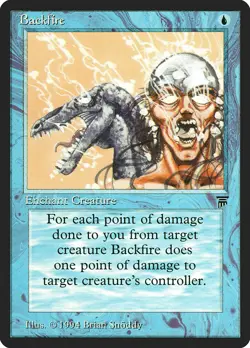 Backfire Legends PLD Blue Uncommon MAGIC THE GATHERING MTG CARD ABUGames - Image 1