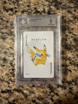BGS 9.5 - Pikachu #025A Joker - Pokemon Silver Poker Playing Card 1999 Vintage - Image 1