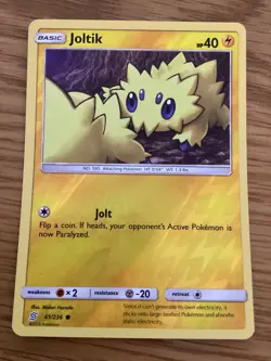 Joltik Pokemon Card 61/236 Reverse Holo- Used -Sun & Moon-Unified Minds - Image 1