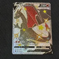 Pokemon Shiny Charizard V 079/073 Champions Path Secret Rare Full Art Card NM - Image 1